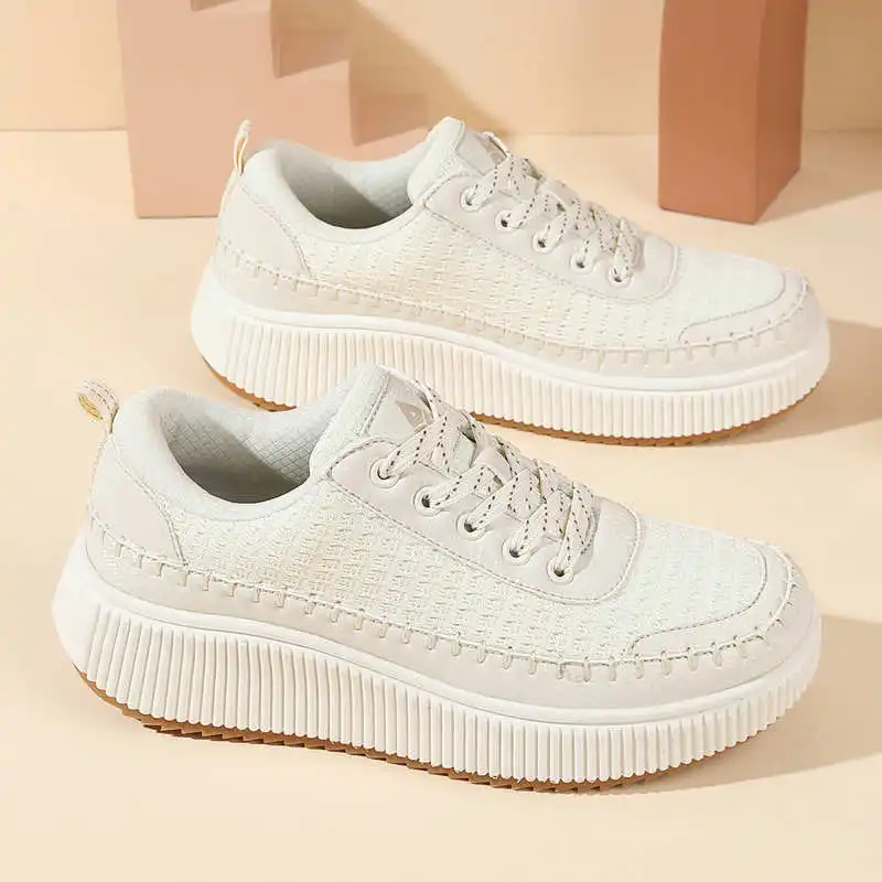 Office Tech Products - Brązowe buty damskie mieszkania jesienne buty