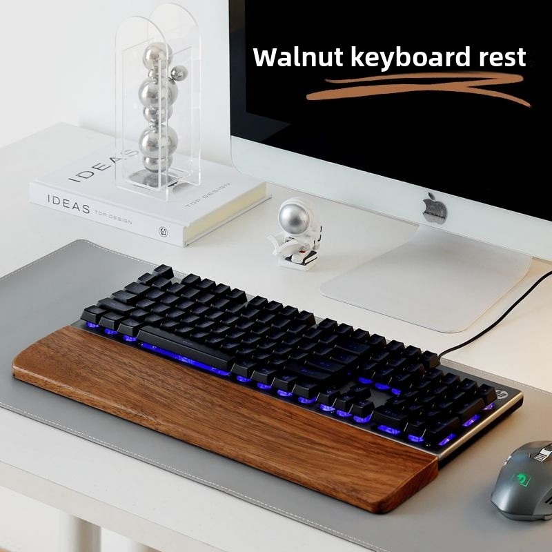 Office Tech - Podkładka pod nadgarstek z litego drewna