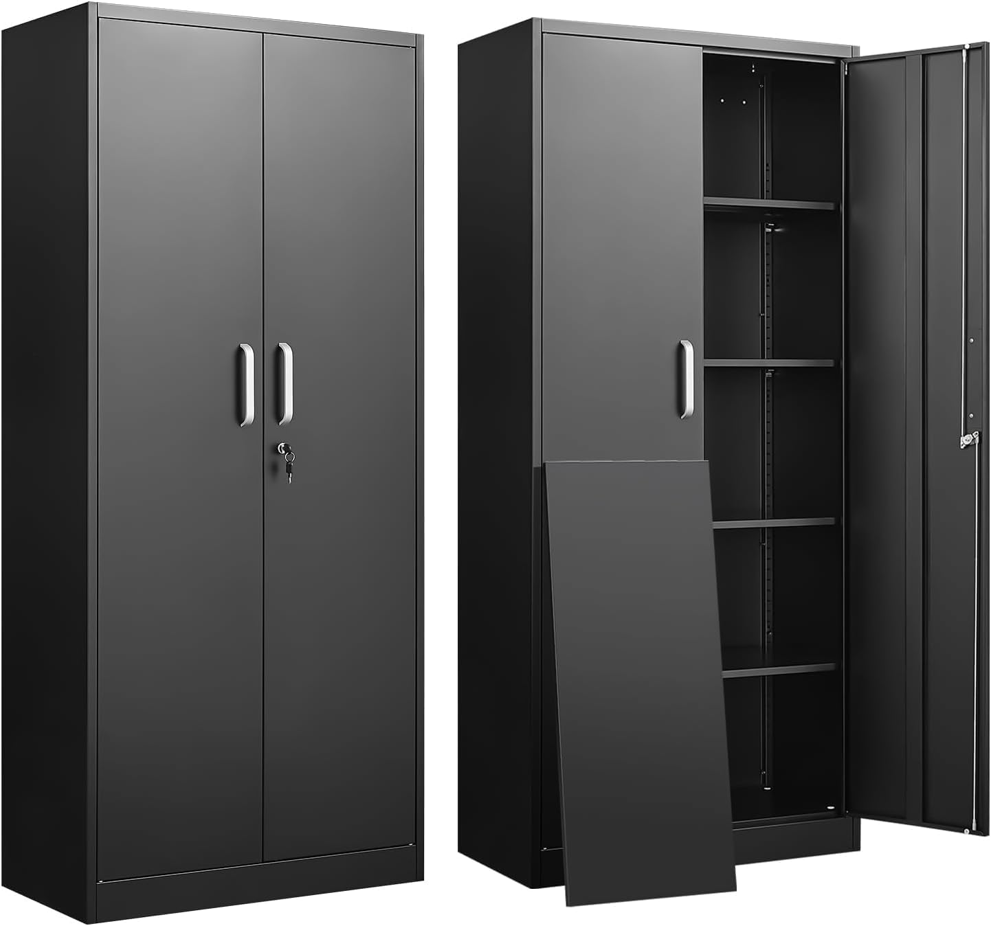 Office Tech - Metalowa szafka do przechowywania z regulowanymi